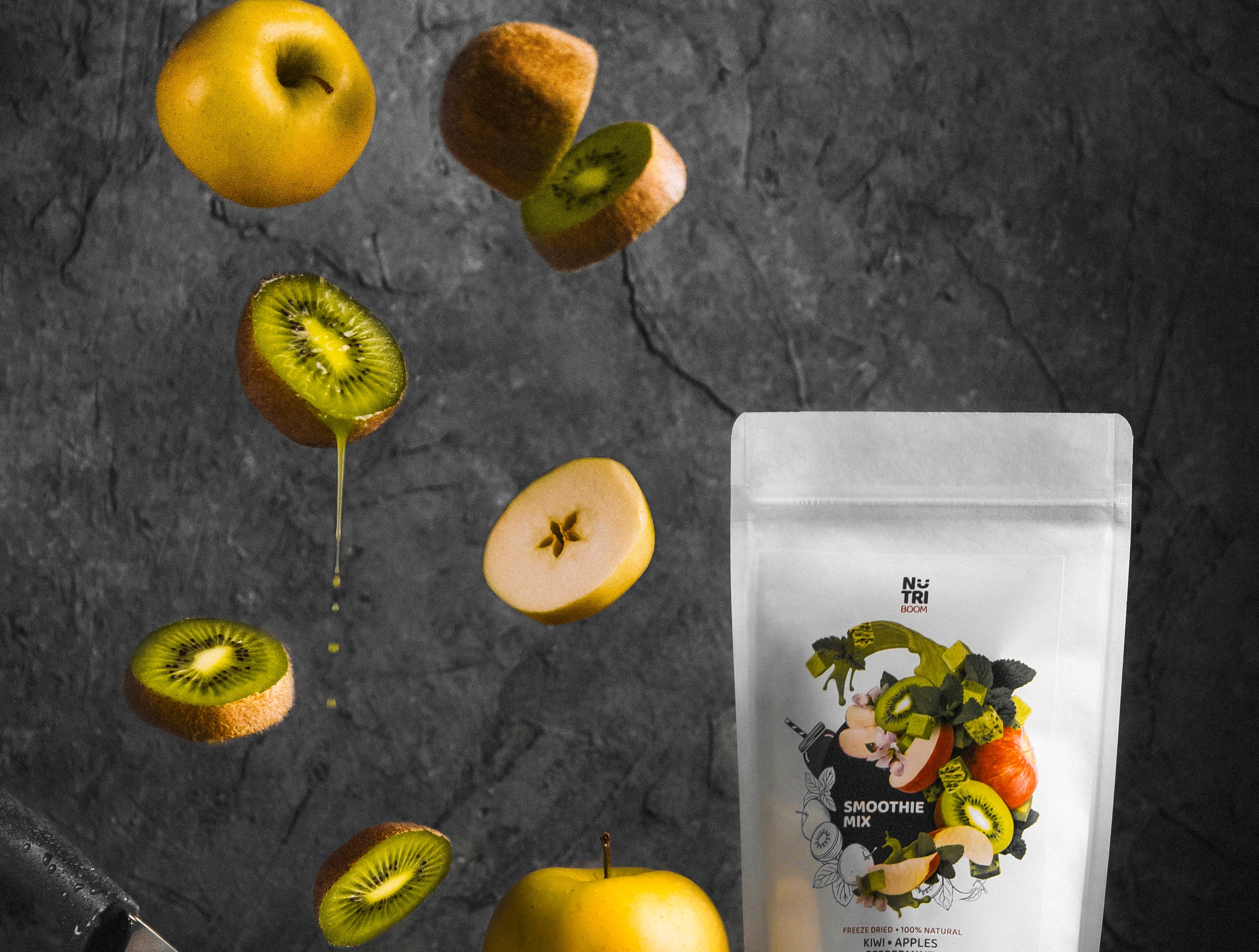 Freeze dried Smoothie Mix Green with milk