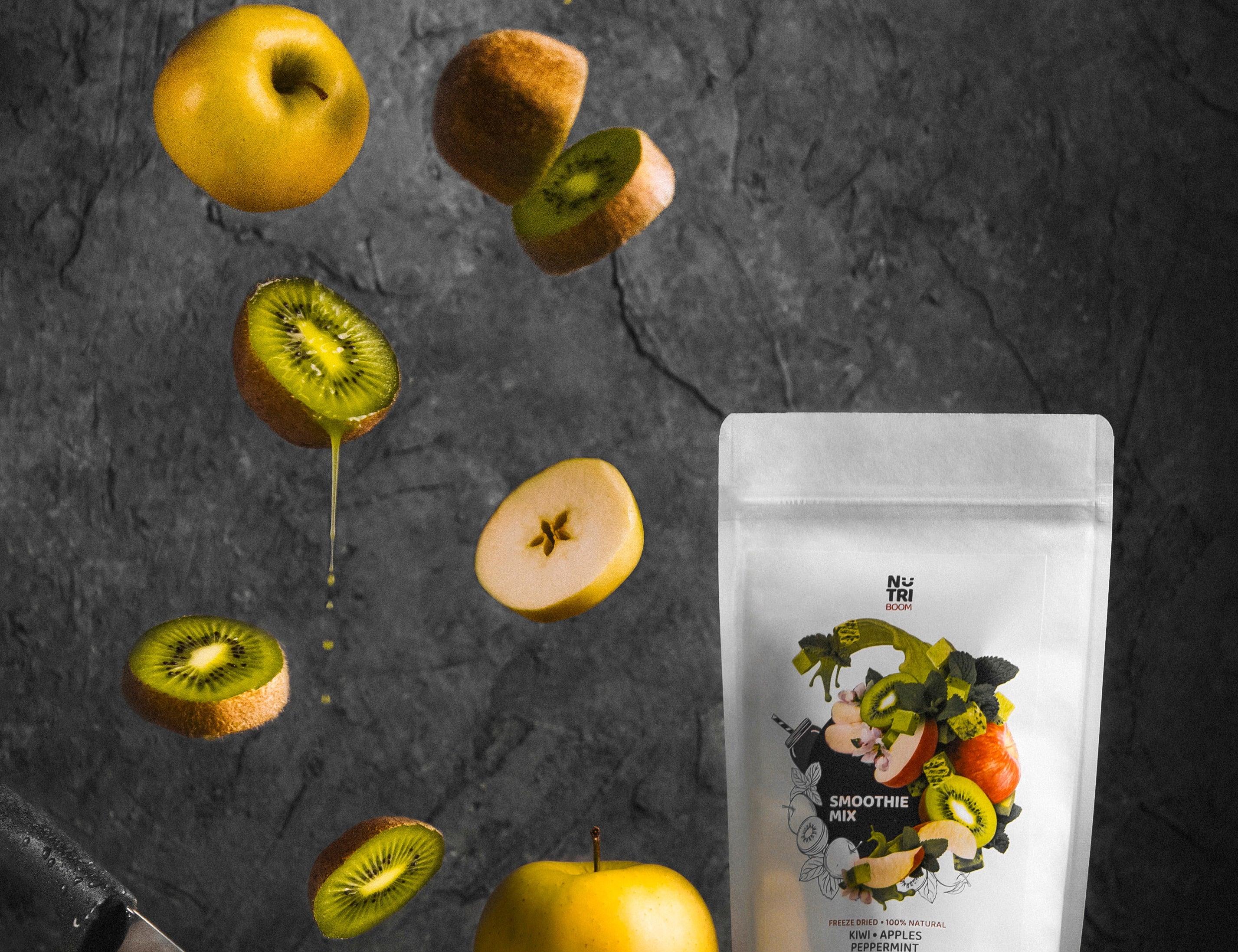 Freeze dried Smoothie Mix Green with milk