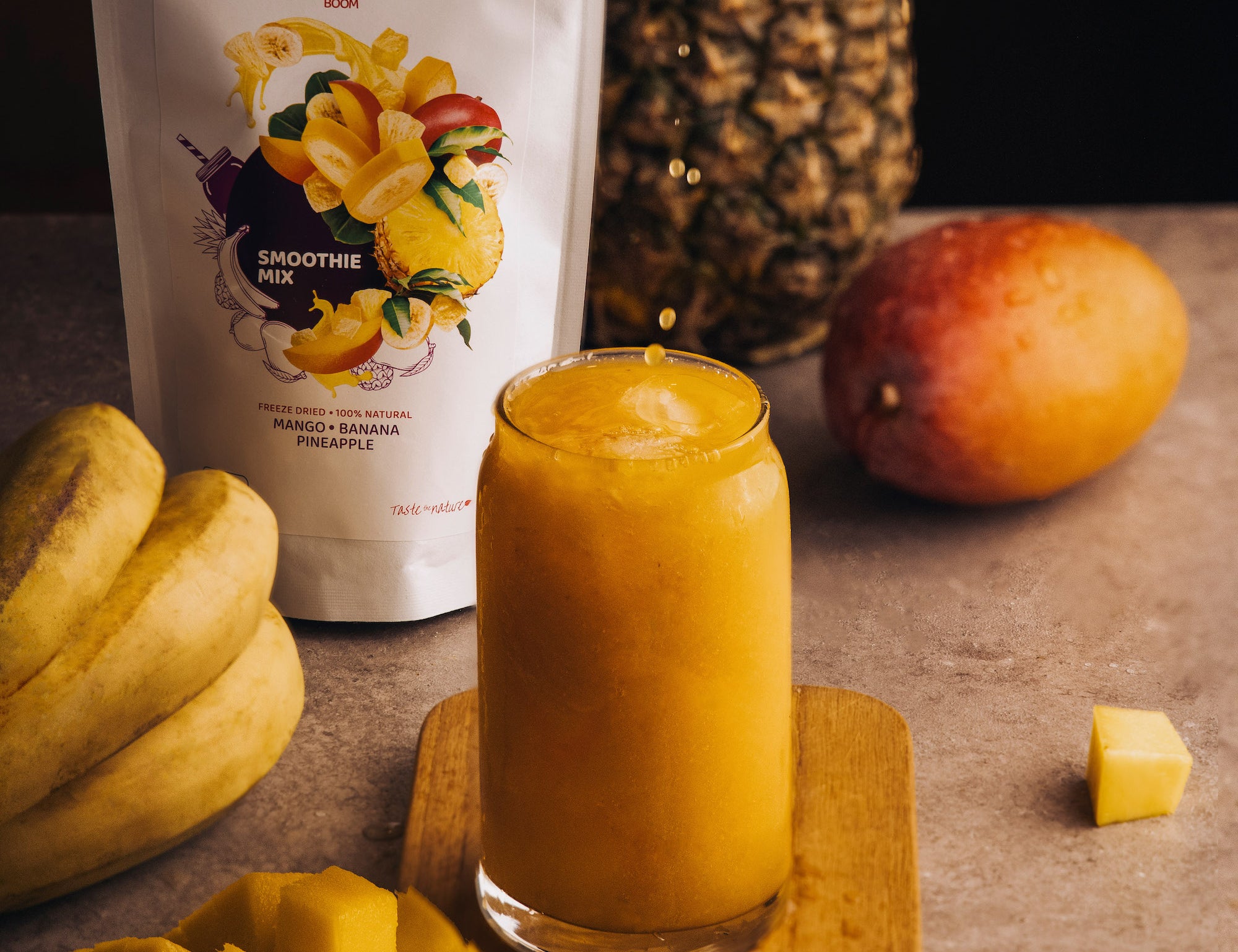 Freeze dried smoothie mix Yellow with mango juice