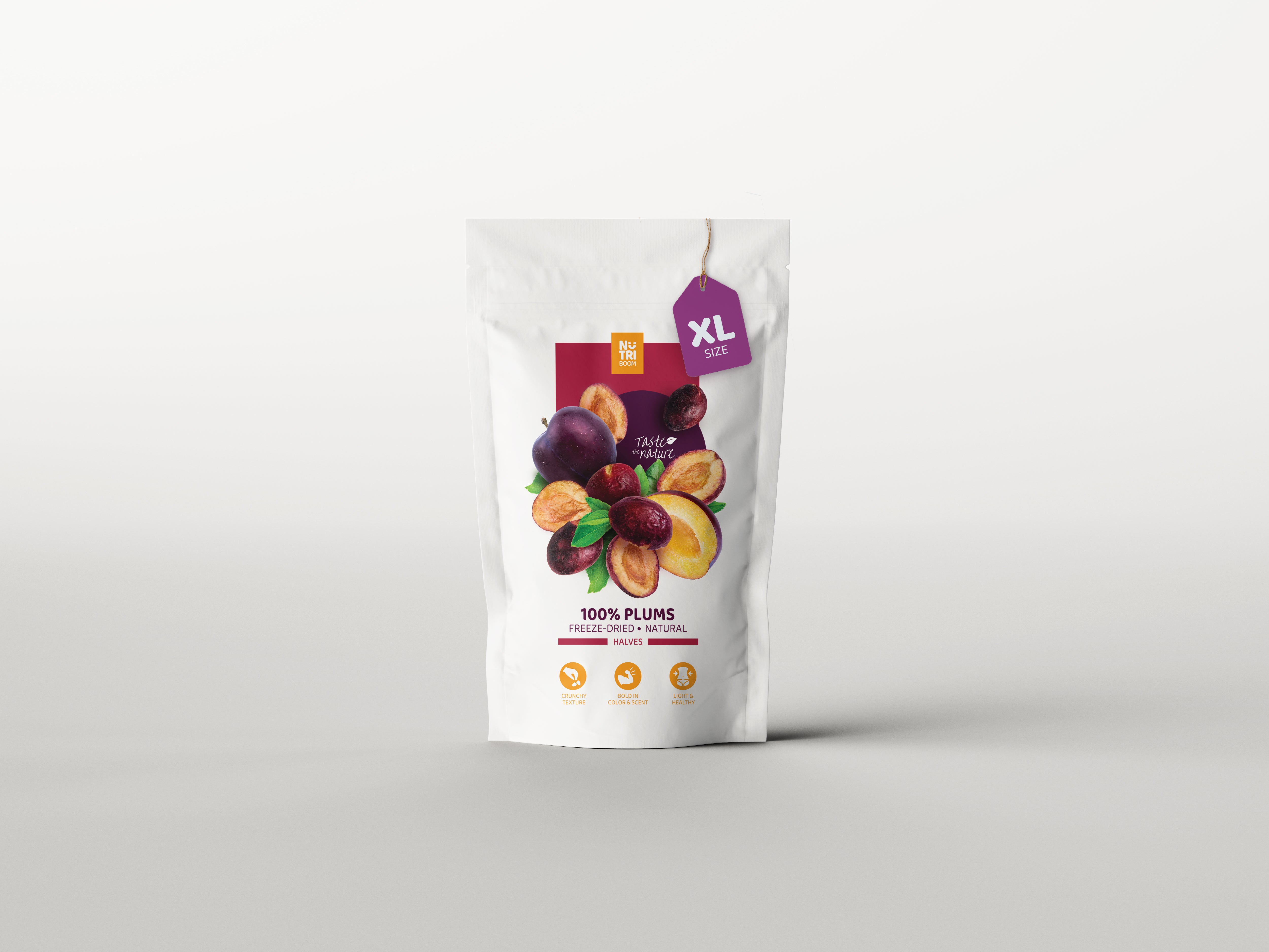 freeze dried plums, halves, freeze dried fruits, auksti kaltētas plūmes, pusītes, liofilizētas plūmes, sublimētas plūmes